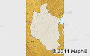 Shaded Relief Map of Mansa, physical outside