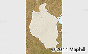 Shaded Relief Map of Mansa, satellite outside