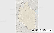 Shaded Relief Map of Mansa, semi-desaturated