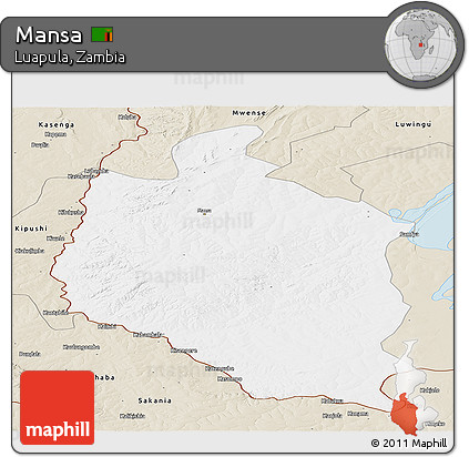 Classic Style Panoramic Map of Mansa