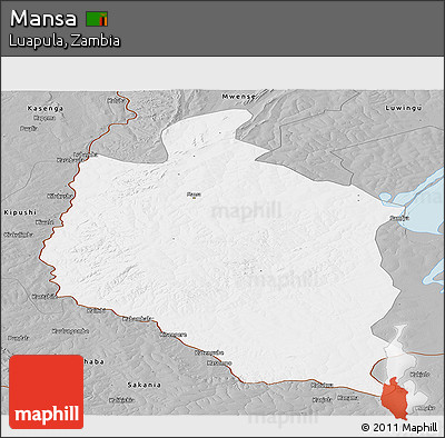 Gray Panoramic Map of Mansa