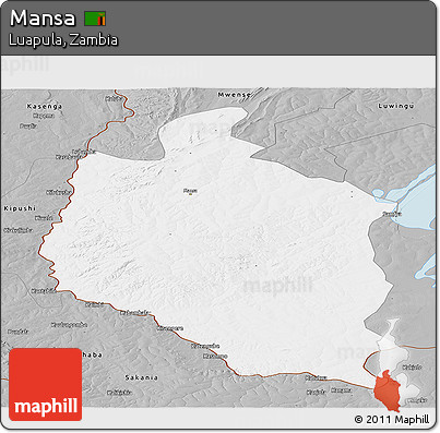 Gray Panoramic Map of Mansa