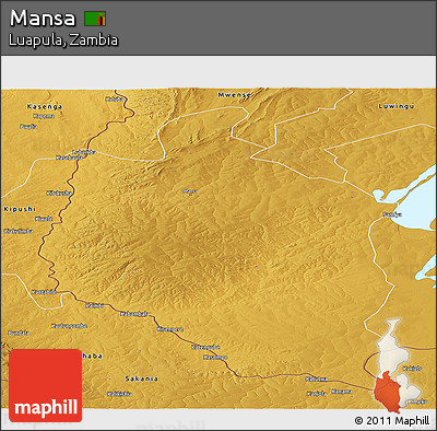 Physical Panoramic Map of Mansa