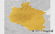Physical Panoramic Map of Mansa, lighten, desaturated