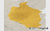 Physical Panoramic Map of Mansa, lighten, semi-desaturated