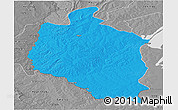 Political Panoramic Map of Mansa, desaturated