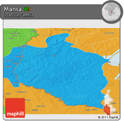 Political Panoramic Map of Mansa
