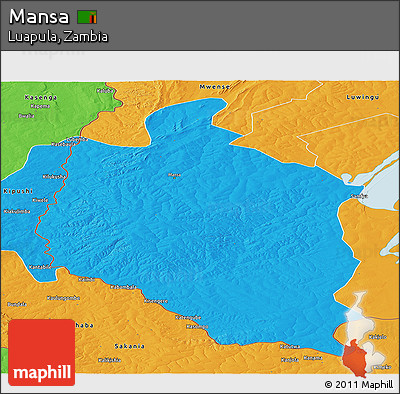 Political Panoramic Map of Mansa