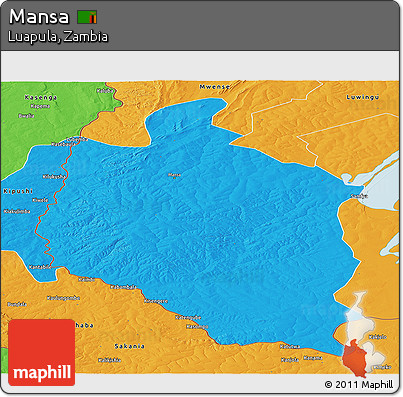 Political Panoramic Map of Mansa