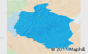 Political Panoramic Map of Mansa, lighten