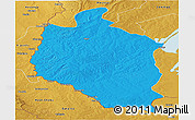 Political Panoramic Map of Mansa, physical outside