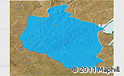 Political Panoramic Map of Mansa, satellite outside