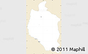 Classic Style Simple Map of Mansa, single color outside