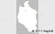 Gray Simple Map of Mansa, cropped outside