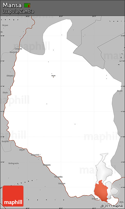 Gray Simple Map of Mansa