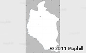 Gray Simple Map of Mansa, single color outside