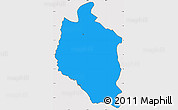 Political Simple Map of Mansa, cropped outside