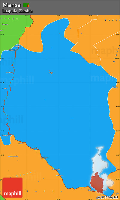 Political Simple Map of Mansa
