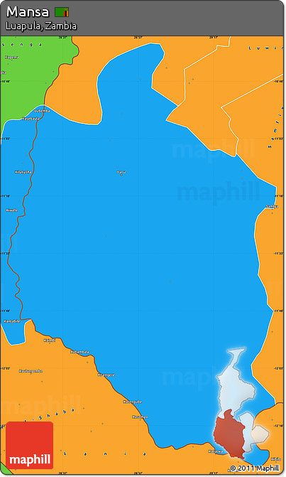Political Simple Map of Mansa