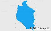 Political Simple Map of Mansa, single color outside