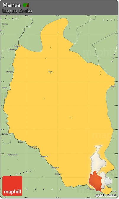 Savanna Style Simple Map of Mansa