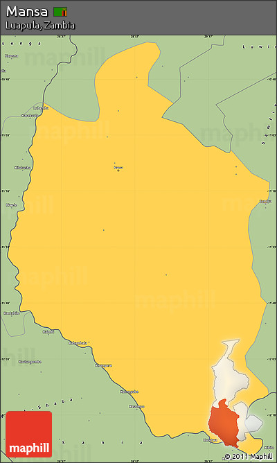Savanna Style Simple Map of Mansa