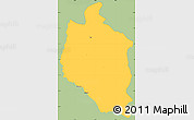 Savanna Style Simple Map of Mansa, single color outside