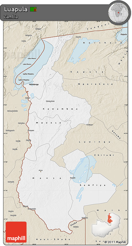 Classic Style Map of Luapula