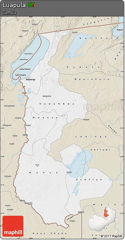 Classic Style Map of Luapula