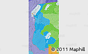 Political Shades Map of Luapula