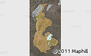 Satellite Map of Luapula, darken, semi-desaturated