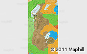 Satellite Map of Luapula, political outside