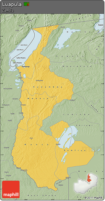 Savanna Style Map of Luapula