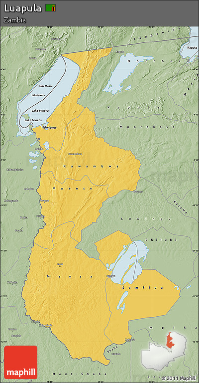 Savanna Style Map of Luapula