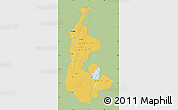 Savanna Style Map of Luapula, single color outside