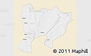 Classic Style 3D Map of Mwense, single color outside
