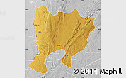Physical Map of Mwense, lighten, desaturated