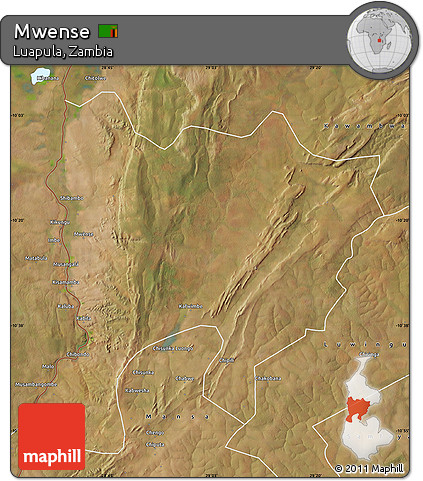 Satellite Map of Mwense