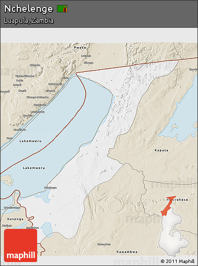 Classic Style 3D Map of Nchelenge