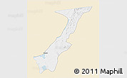 Classic Style 3D Map of Nchelenge, single color outside