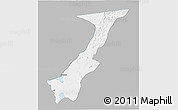 Gray 3D Map of Nchelenge, single color outside