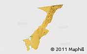 Physical 3D Map of Nchelenge, cropped outside