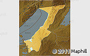Physical 3D Map of Nchelenge, darken