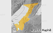 Physical 3D Map of Nchelenge, desaturated