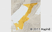 Physical 3D Map of Nchelenge, lighten, semi-desaturated