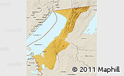 Physical 3D Map of Nchelenge, shaded relief outside
