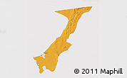 Political 3D Map of Nchelenge, cropped outside