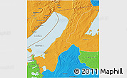 Political 3D Map of Nchelenge