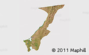 Satellite 3D Map of Nchelenge, cropped outside
