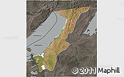 Satellite 3D Map of Nchelenge, darken, semi-desaturated